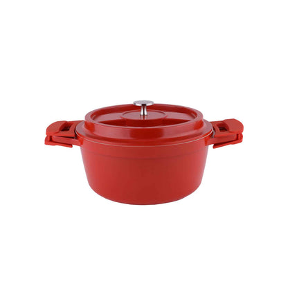 Oala cu capac ZILAN, din ceramica, diametru 28cm, capacitate 5l, rosu / ZLN 0903