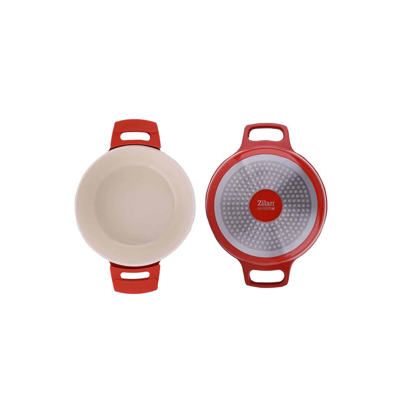 Oala cu capac ZILAN, din ceramica, diametru 28cm, capacitate 5l, rosu / ZLN 0903