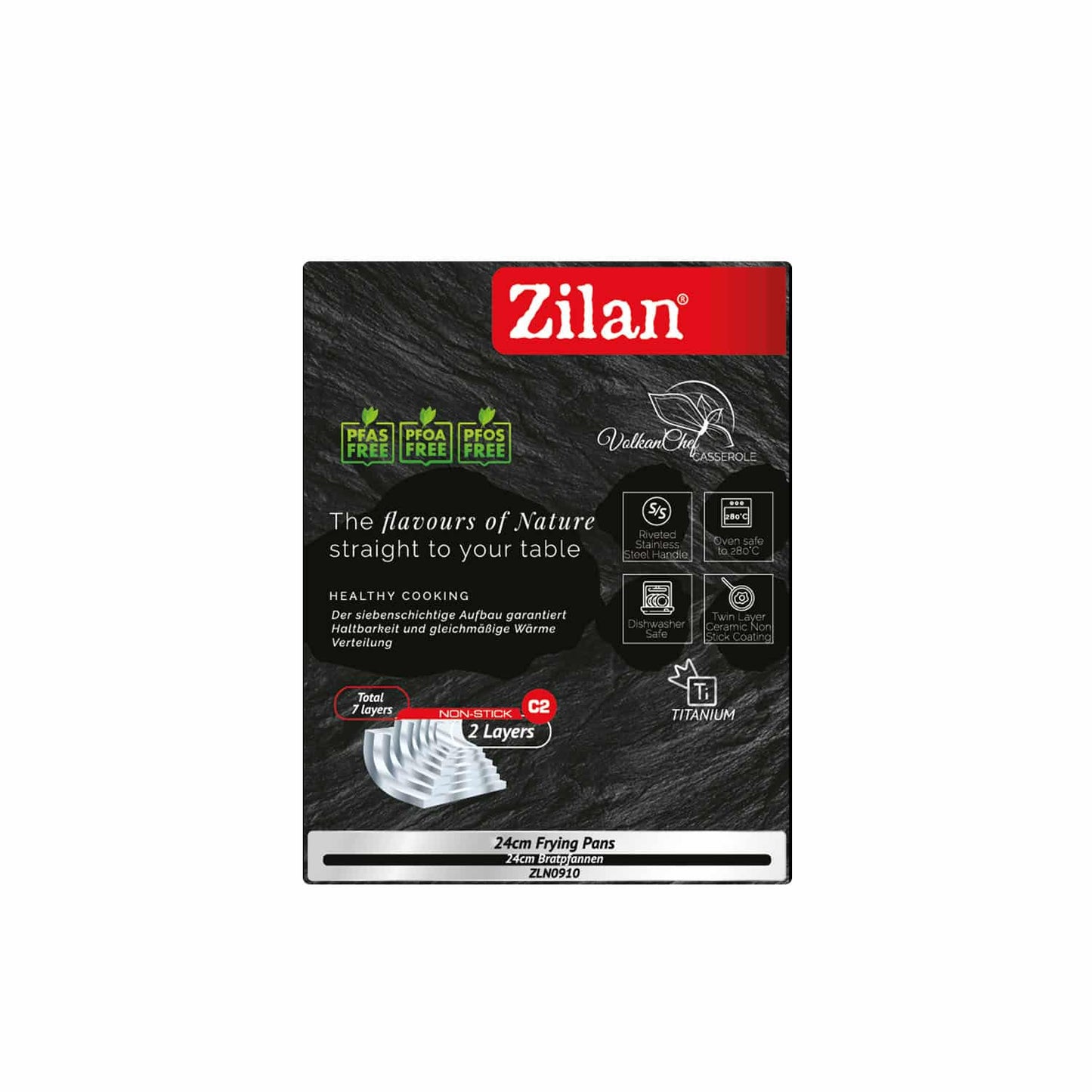 Tigaie ZILAN din ceramica, antiaderenta, diametru 24cm / ZLN 0910