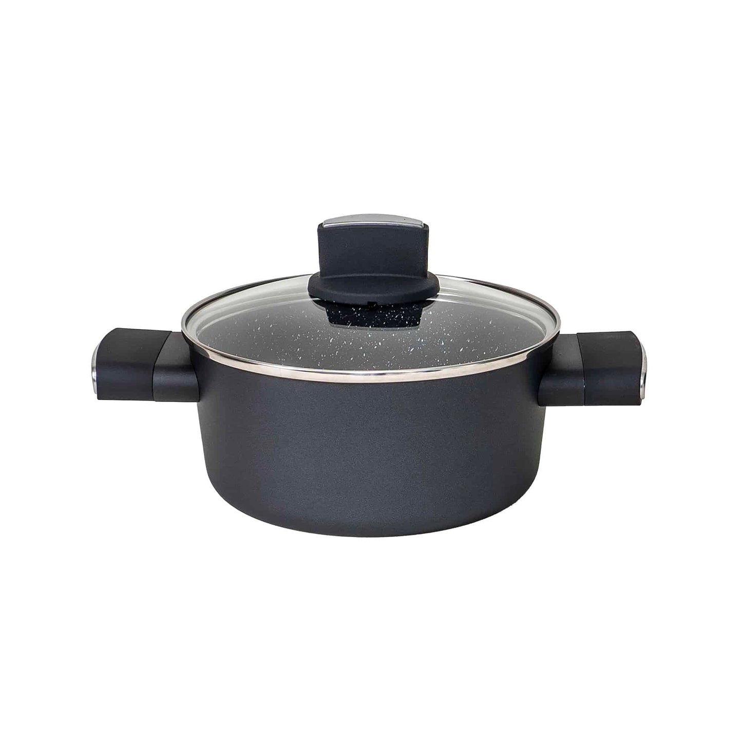 Set oale, 7 piese din aluminiu,compus din 3 oale cu manere ,1 tigaie, 3 capace sticla termorezistent / ZLN 0959