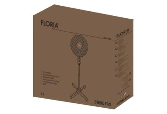 Ventilator cu picior, 3 trepte de viteza, putere 40W FLORIA / ZLN 0996