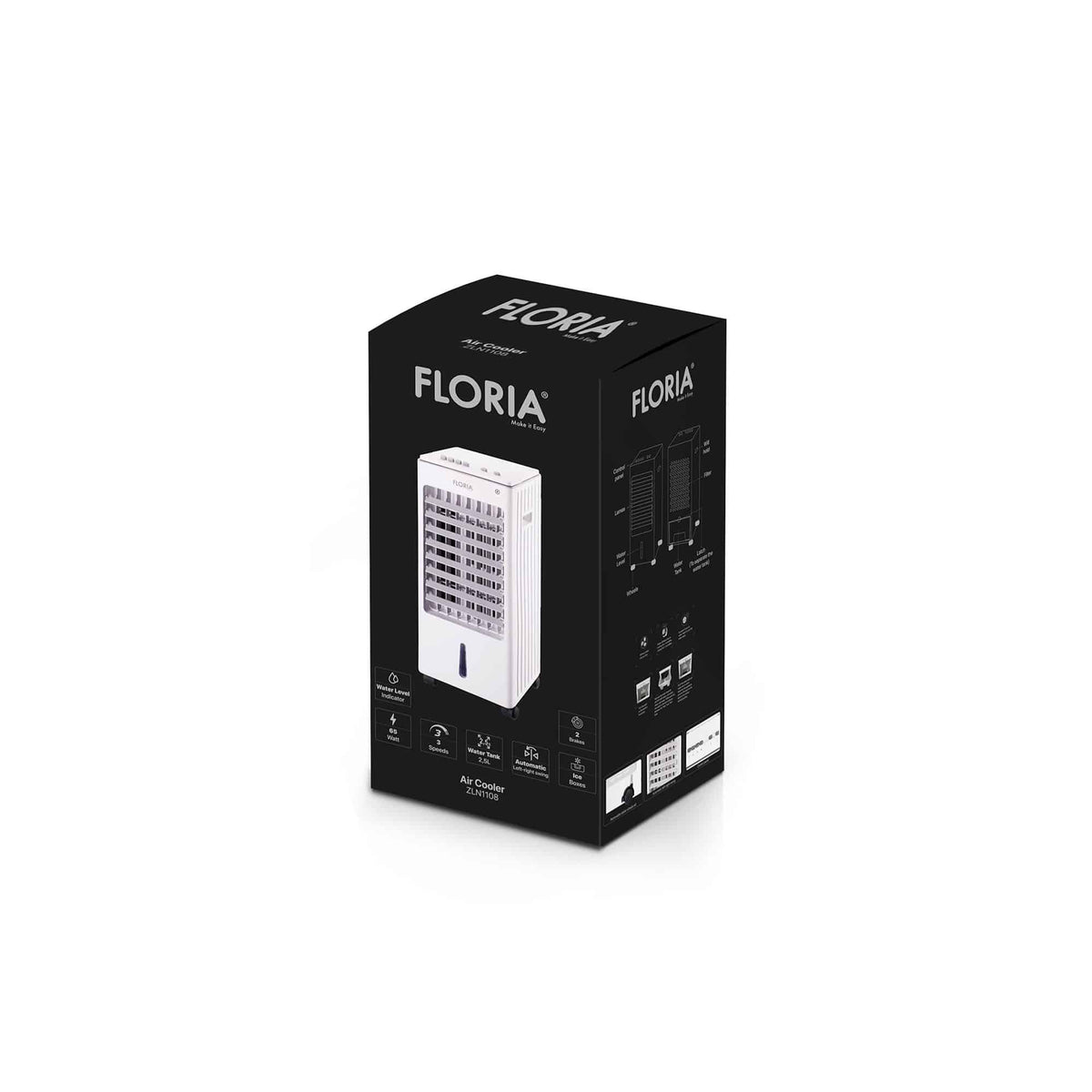 Racitor aer, 3 trepte de viteza, putere 65W, rezervor apa 3.1L FLORIA / ZLN 1108