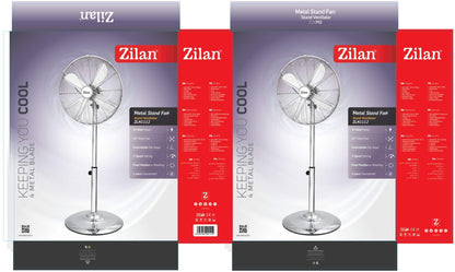 Ventilator inox cu picior, putere 50 W, cu 3 trepte de viteza, oscilatie automata, debit 6000mc/h, maner pentru transport facil, 4 pozitii de ajustare pe verticala, inaltime reglabila 88-120 cm / ZLN-1112