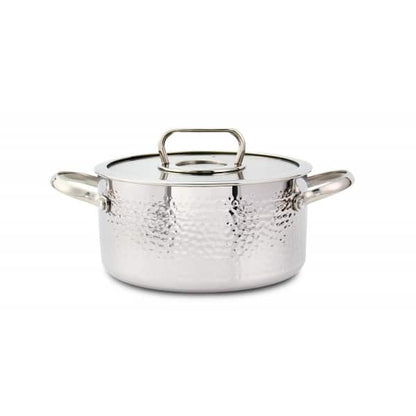 Oala din otel inoxidabil cu capac de sticla, capacitate 4.5L, diametru 24cm ZILAN / ZLN 1320