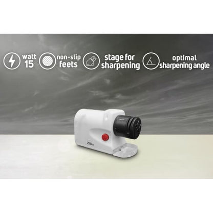 Ascutitor de cutite electric, cu doua nivele, ascutire si slefuire, putere 15W / ZLN 2175