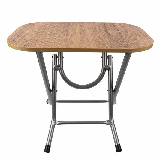 Masa plianta cu blat mdf, dimensiuni 50x80x75 cm (ZLN 2517) plus 2 x scaun bucatarie pliant (DSY 1115) / ZLN 2517_STEJAR_2S