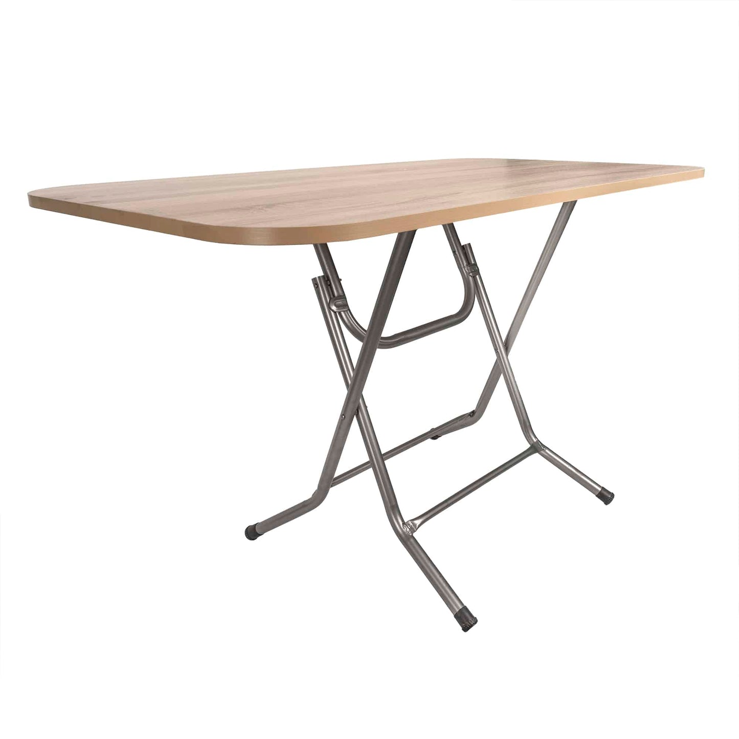 Masa plianta cu blat mdf, dimensiuni 70x120x73 cm (ZLN 2531) plus 6 x scaun bucatarie pliant (DSY 1115) / ZLN 2531_STEJAR_6S