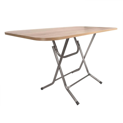 Masa plianta cu blat mdf, dimensiuni 70x120x73 cm (ZLN 2531) plus 4 x scaun bucatarie pliant (DSY 1115) / ZLN 2531_STEJAR_4S