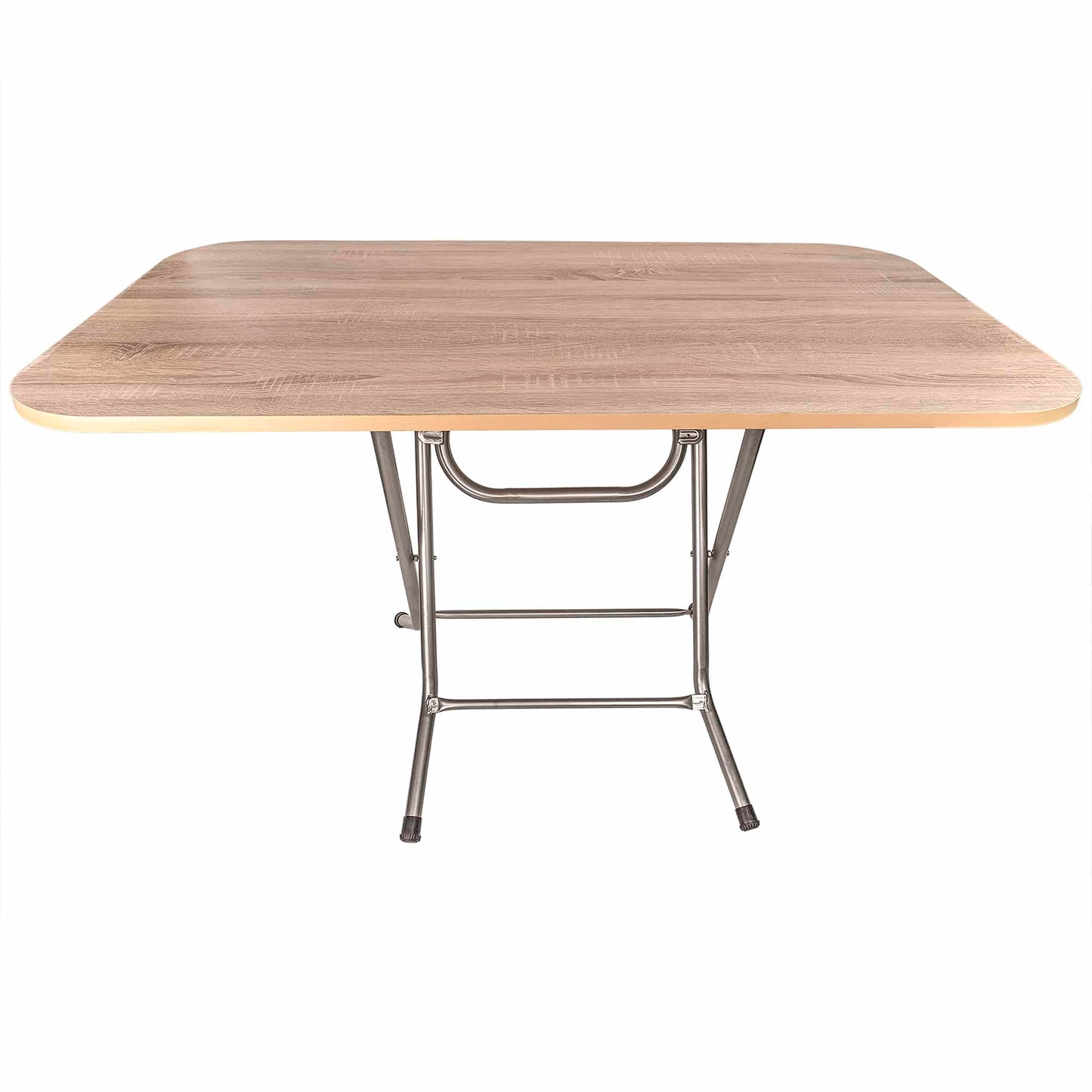 Masa plianta cu blat mdf, dimensiuni 70x120x73 cm (ZLN 2531) plus 6 x scaun bucatarie pliant (DSY 1115) / ZLN 2531_STEJAR_6S