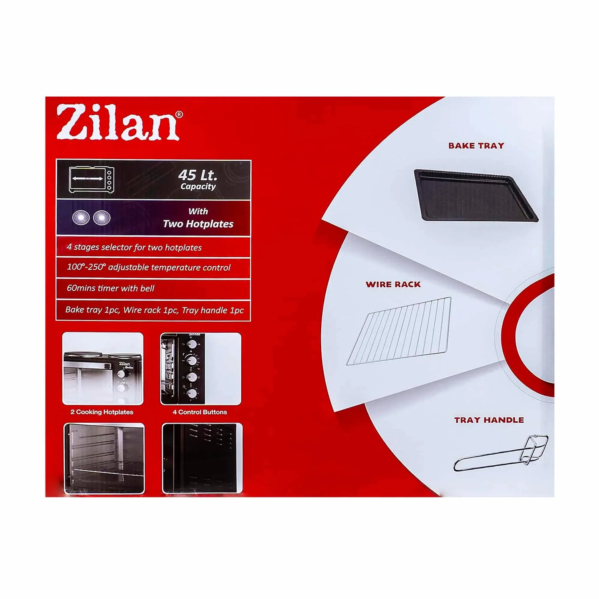 Cuptor electric cu plita Serhas, capacitate 45 l, putere 1600 W, timer / ZLN 2935 - 221.ro