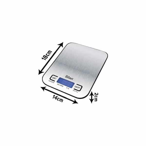 Cantar de bucatarie digital din inox, ecran LED, maxim 5 kg, inchidere automata / ZLN 2984 - 221.ro