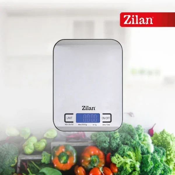 Cantar de bucatarie digital din inox, ecran LED, maxim 5 kg, inchidere automata / ZLN 2984 - 221.ro