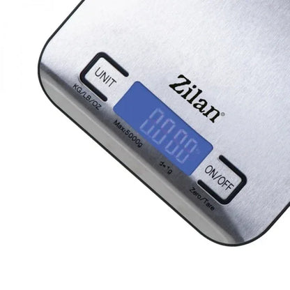 Cantar de bucatarie digital din inox, ecran LED, maxim 5 kg, inchidere automata / ZLN 2984 - 221.ro