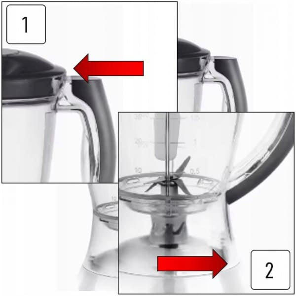 Blender de masa, putere 300W, capacitate 1.5L, 3 viteze, functie pulss, alb FLORIA / ZLN 3081