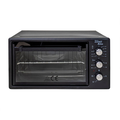 Cuptor electric, putere 1500W, capacitate 45L, timer 90 min, temperatura maxima 300 grade, 2 tavi incluse, negru / ZLN 3130_N