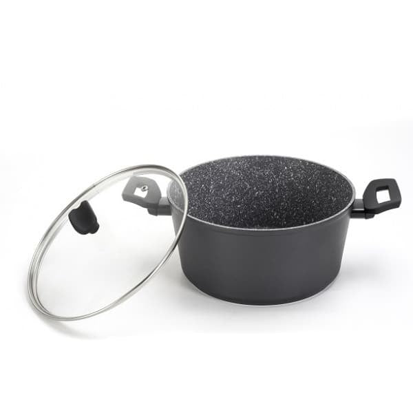 Oala cu capac sticla, cu diametru de 24 cm, inaltime de 12cm ZILAN / ZLN 3321