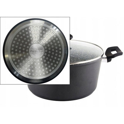 Oala cu capac sticla, cu diametru de 24 cm, inaltime de 12cm ZILAN / ZLN 3321