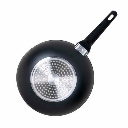 Tigaie wok, diametru 28 cm, adancime 9 cm, material aluminiu, interior granit, maner soft touch / ZLN 3345