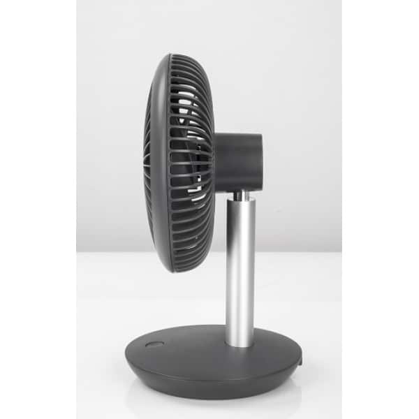 Ventilator portabil reincarcabil, gri incarcare USB, putere 5W, diametru 18 cm, 4 viteze reglabil pe vertical / ZLN 4000