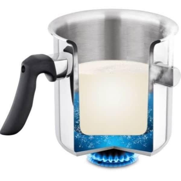 Oala pentru fiert lapte si ciocolata, capacitate 3 L, Inox, avertizare sonora / ZLN 1802