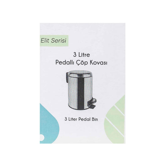 Cos menajer, capacitate 3 litri din inox, cu pedala / ZLN 4551 - 221.ro