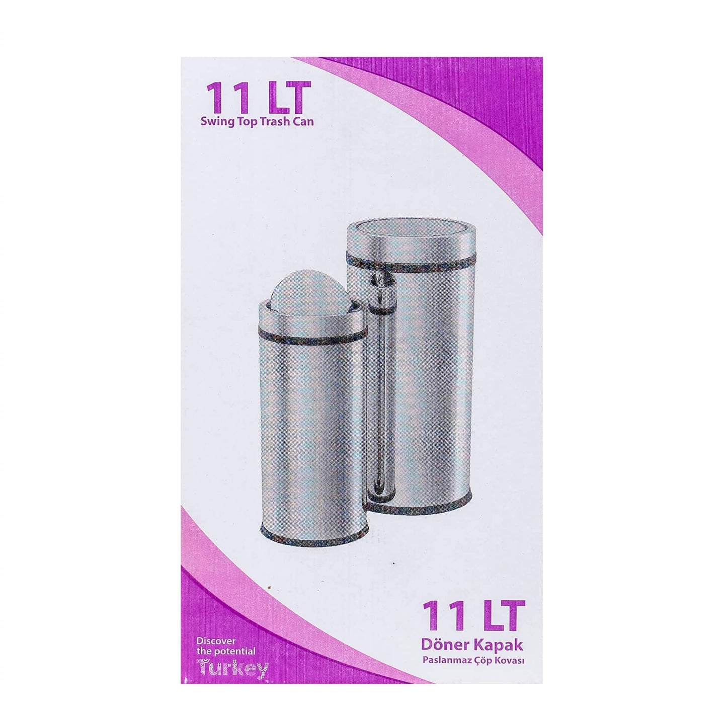 Cos menajer, capacitate 11 Litri din inox, capac rotativ / ZLN 4582 - 221.ro