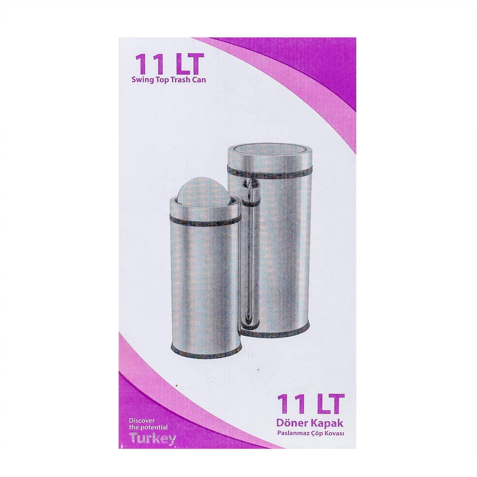 Cos menajer, capacitate 11 Litri din inox, capac rotativ / ZLN 4582 - 221.ro