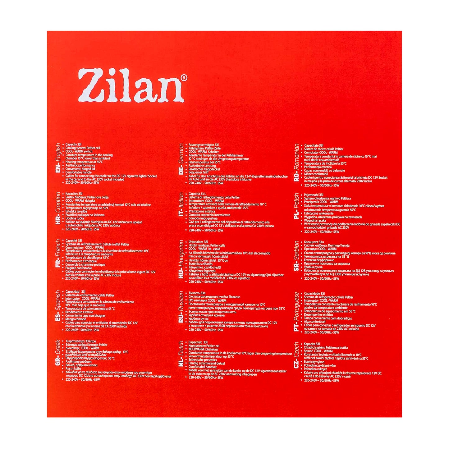 Lada frigorifica portabila cu racitor, capacitate 33l / ZLN 4759