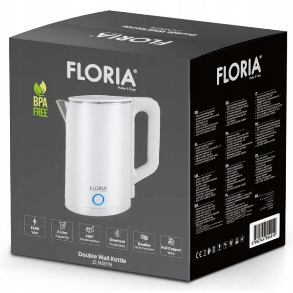 Fierbator electric, capacitate 2l, putere 1500W, Floria / ZLN 4920
