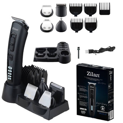 Aparat de tuns 10 in 1 Uranus, capete detasabile, afisaj LED ZILAN / ZLN 5919