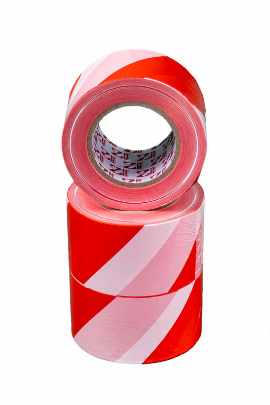 Banda de avertizare alb/rosu 300M, set 3 role / ZLN 6768