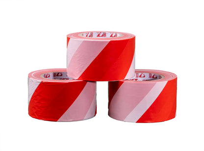 Banda de avertizare alb/rosu 300M, set 3 role / ZLN 6768