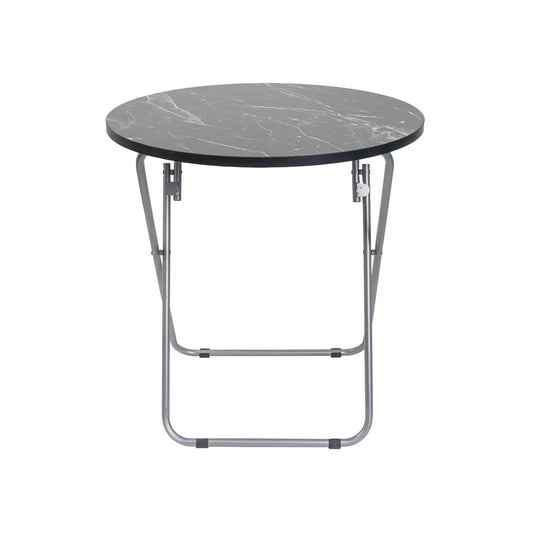 Masa plianta rotunda cu blat mdf, dimensiuni 60x65cm, negru (ZLN 6951) plus 2 x scaun bucatarie pliant (DSY 1115) / ZLN 6951_2S