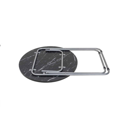 Masa plianta rotunda cu blat mdf, dimensiuni 60x65cm, negru / ZLN 6951