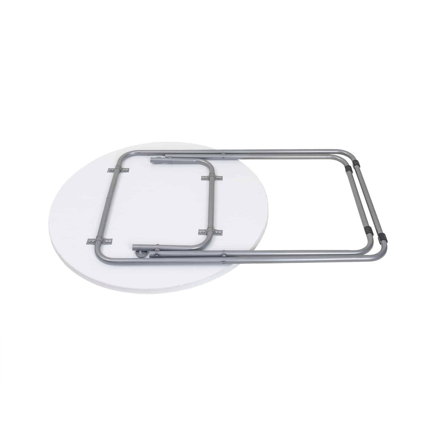 Masa plianta rotunda cu blat mdf, dimensiuni 60x65cm, alb / ZLN 6968