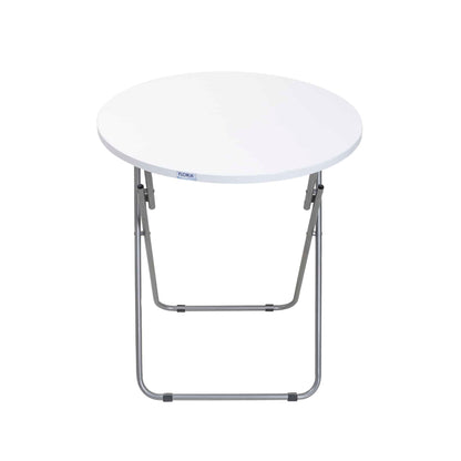 Masa plianta rotunda cu blat mdf, dimensiuni 60x65cm, alb (ZLN 6968) plus 2 x scaun bucatarie pliant (DSY 1115) / ZLN 6968_2S