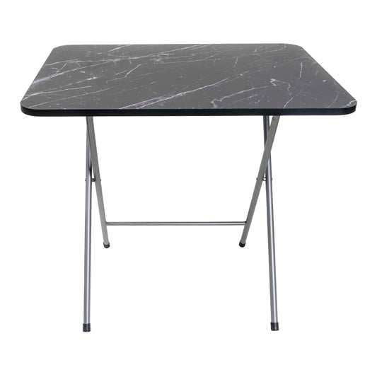 Masa plianta cu blat mdf, dimensiuni 60x80x70cm, negru (ZLN 6975) plus 6 x scaun bucatarie pliant (DSY 1115) / ZLN 6975_6S - 221.ro