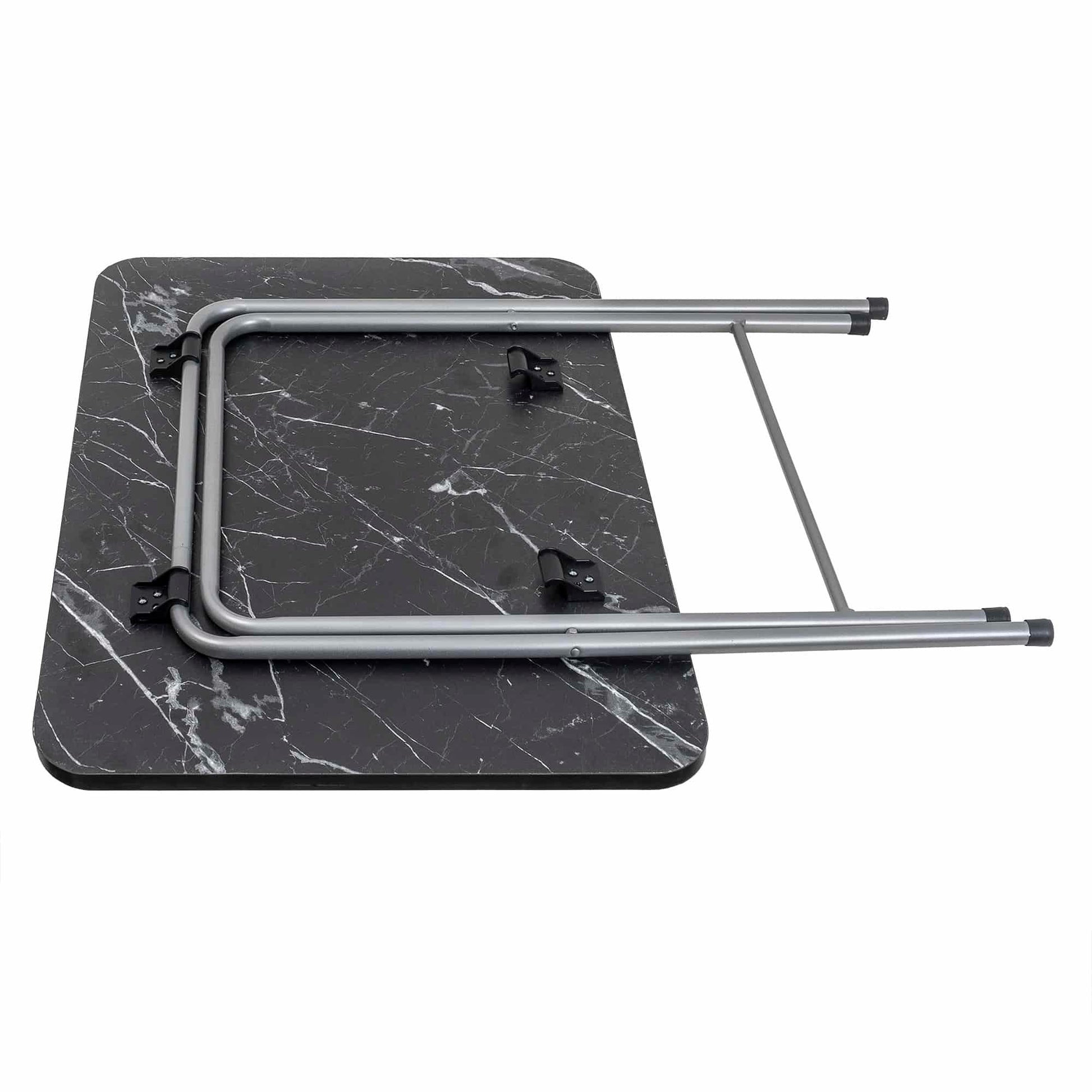 Masa plianta cu blat mdf, dimensiuni 60x80x70cm, negru (ZLN 6975) plus 2 x scaun bucatarie pliant (DSY 1115) / ZLN 6975_2S - 221.ro