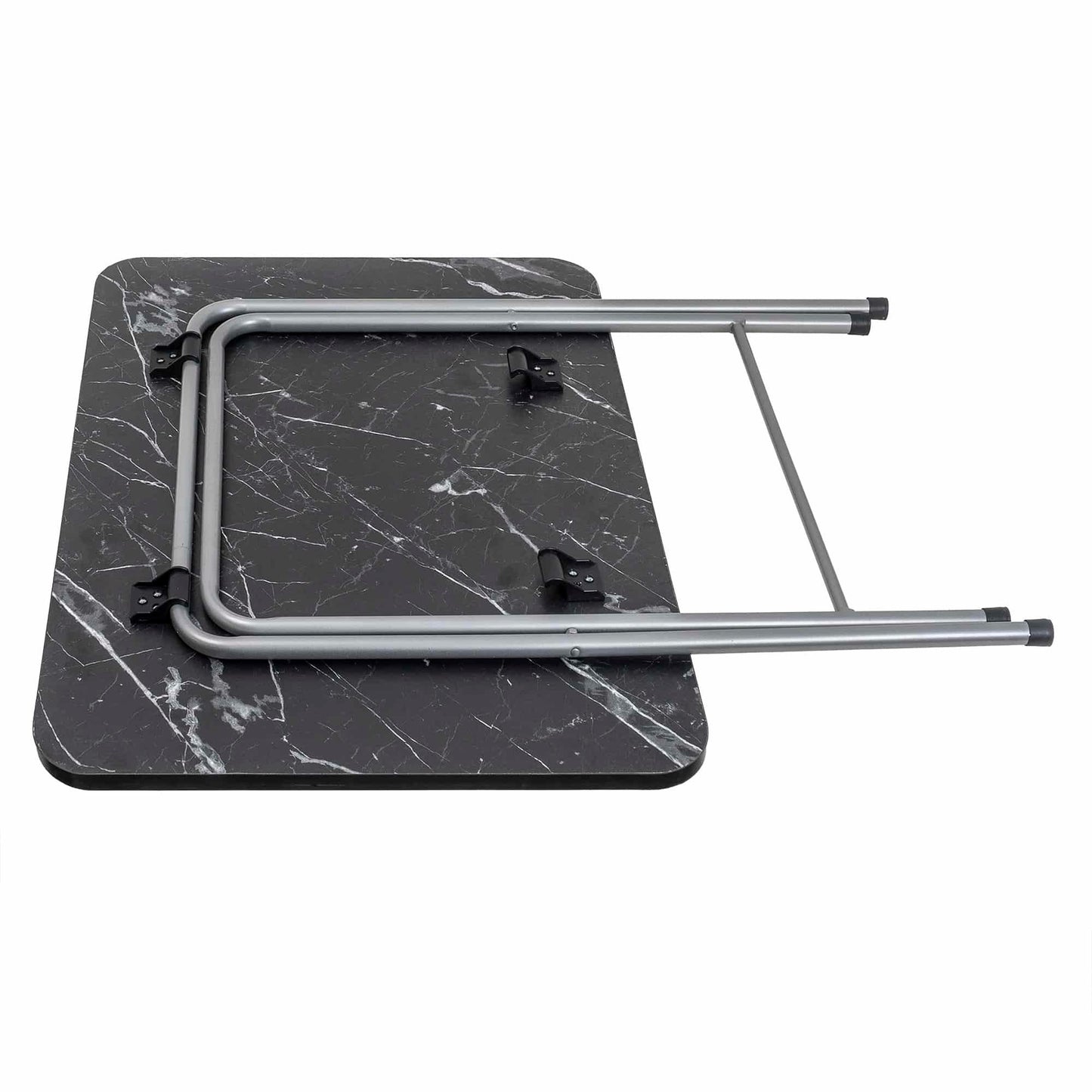 Masa plianta cu blat mdf, dimensiuni 60x80x70cm, negru (ZLN 6975) plus 6 x scaun bucatarie pliant (DSY 1115) / ZLN 6975_6S - 221.ro