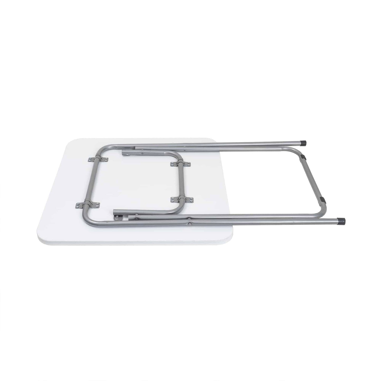 Masa plianta cu blat mdf, dimensiuni 60x60x72cm, alb (ZLN 7002) plus 4 x scaun bucatarie pliant (DSY 1115) / ZLN 7002_4S