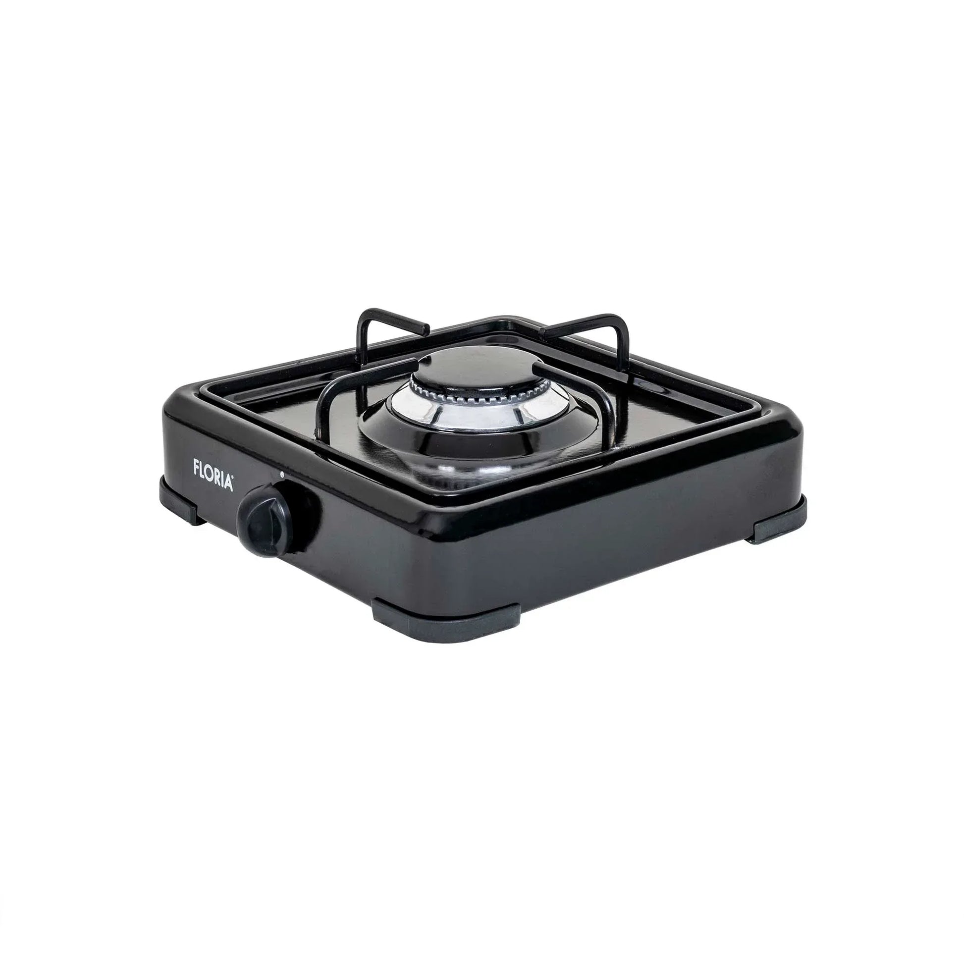 Pachet aragaz 1 ochi, 28×28 cm plus (ceas pentru butelie, 2 m furtun pentru gaz, 3 coliere pentru furtun, aprinzator) negru / ZLN 7118_1 - 221.ro