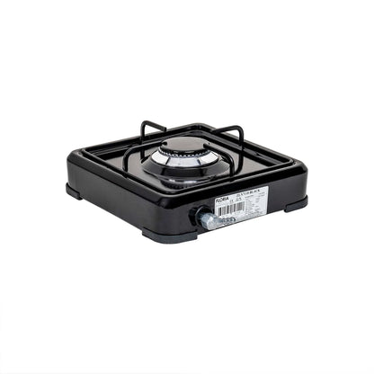 Pachet aragaz 1 ochi, 28×28 cm plus (ceas pentru butelie, 2 m furtun pentru gaz, 3 coliere pentru furtun, aprinzator) negru / ZLN 7118_1 - 221.ro
