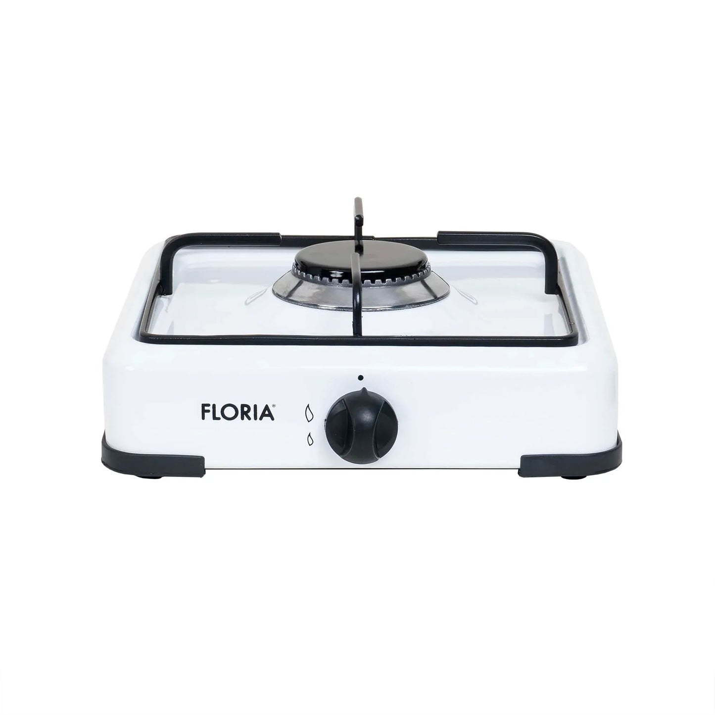 Pachet aragaz 1 ochi, 28×28 cm plus (ceas pentru butelie, 2 m furtun pentru gaz, 3 coliere pentru furtun, aprinzator) alb / ZLN 7119_1 - 221.ro