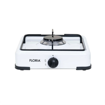 Pachet aragaz 1 ochi, 28×28 cm plus (ceas pentru butelie, 2 m furtun pentru gaz, 3 coliere pentru furtun, aprinzator) alb / ZLN 7119_1 - 221.ro