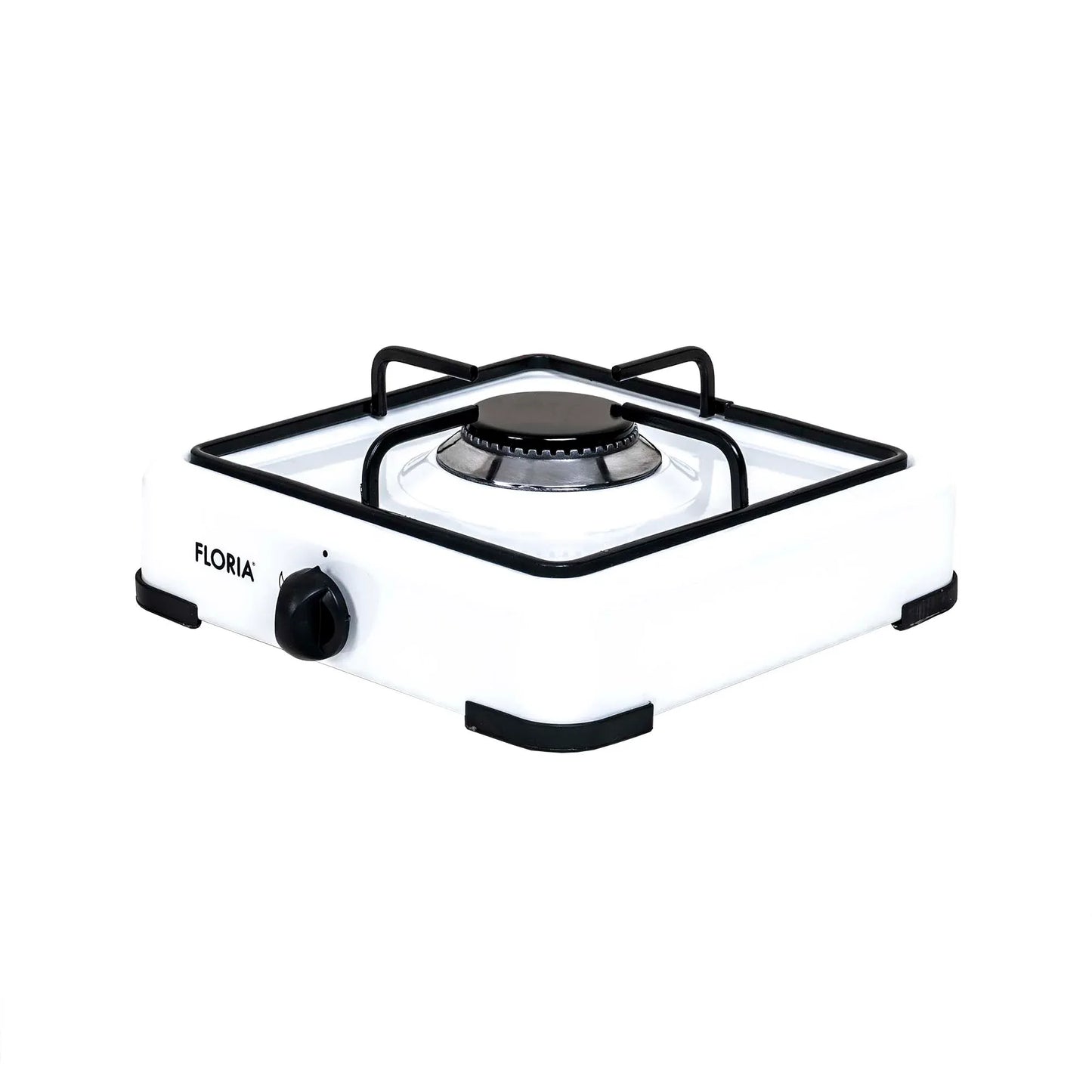 Pachet aragaz 1 ochi, 28×28 cm plus (ceas pentru butelie, 2 m furtun pentru gaz, 3 coliere pentru furtun, aprinzator) alb / ZLN 7119_1 - 221.ro