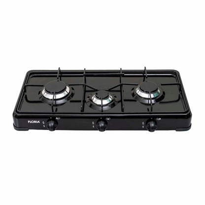 Aragaz Floria cu 3 ochiuri, alimentare butelie, negru / ZLN 7138