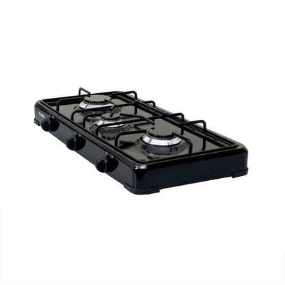 Aragaz Floria cu 3 ochiuri, alimentare butelie, negru / ZLN 7138