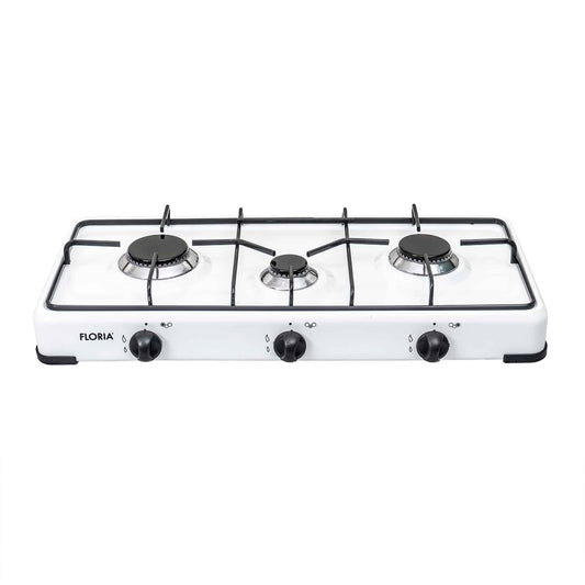 Aragaz Floria cu 3 ochiuri, alimentare butelie, alb / ZLN 7139