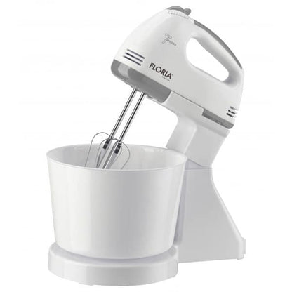 Mixer de masa cu bol plastic, 7 viteze, putere 150W, capacitate 2L, alb / ZLN 7577