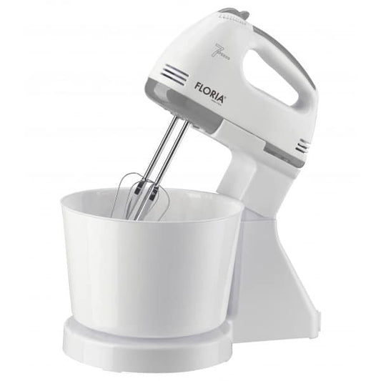 Mixer de masa cu bol plastic, 7 viteze, putere 150W, capacitate 2L, alb / ZLN 7577